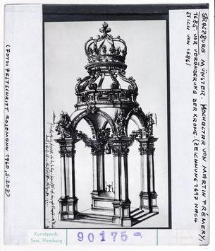 Vorschaubild Straßburg: Münster, Hochaltar von Martin Frémery, Zeichnung nach Stich von 1686 